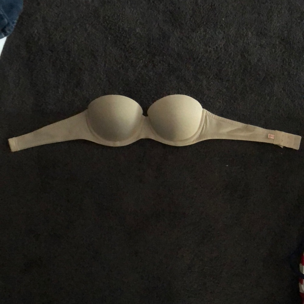 PINK strapless push up bra